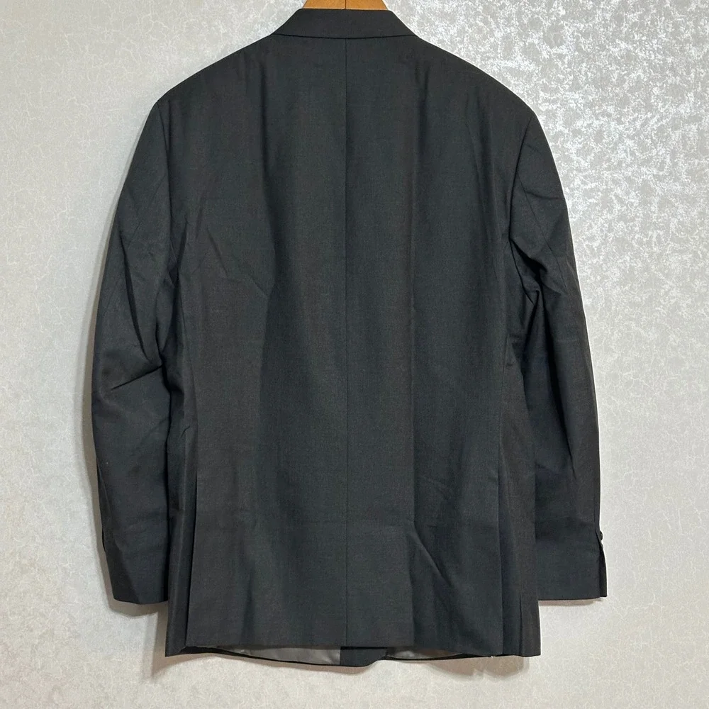 Calvin Klein Suit Jacket Blazer Gray Two Button Notched Label Double Vent 46R‎